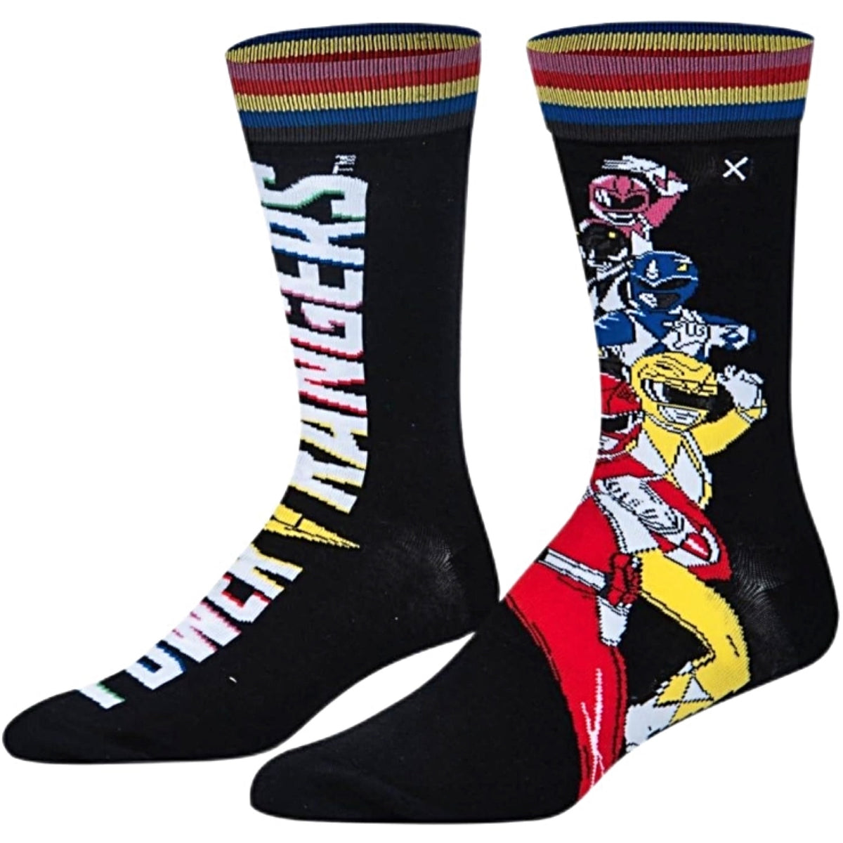 POWER RANGERS Men’s SPLIT Socks ODD SOX Brand - Novelty Socks for Less