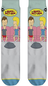 BEAVIS & BUTT-HEAD MEN’S COUCH SOCKS ODD SOX BRAND - Novelty Socks for Less