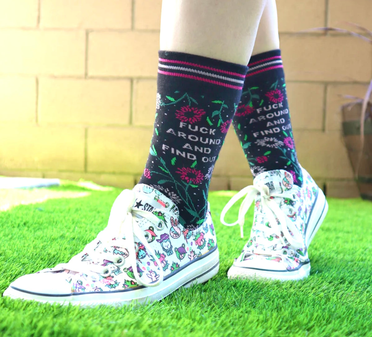 GROOVY THINGS Brand Ladies FUCK AROUND & FIND OUT’ Socks - Novelty Socks And Slippers