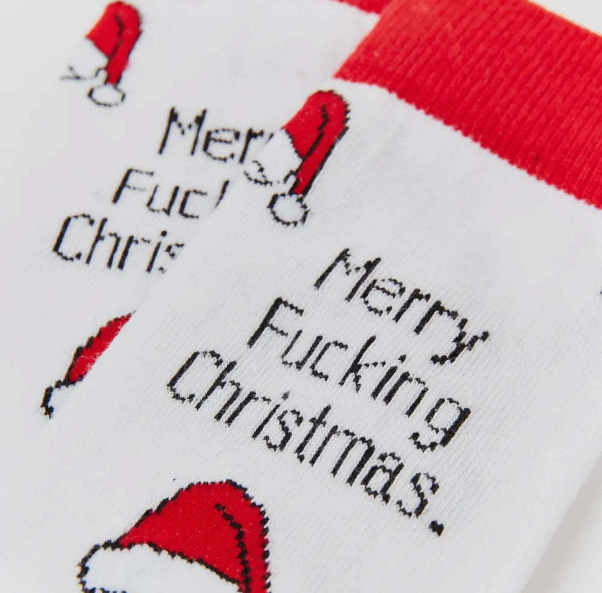 URBAN ECCENTRIC Unisex MERRY FUCKING CHRISTMAS Crew Socks - Novelty Socks And Slippers