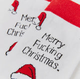 URBAN ECCENTRIC Unisex MERRY FUCKING CHRISTMAS Crew Socks - Novelty Socks And Slippers