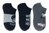 Disney THE INCREDIBLES Ladies 3 Pair Of MOTHER’S DAY No Show Socks ‘WIFE MOM HERO’ - Novelty Socks And Slippers