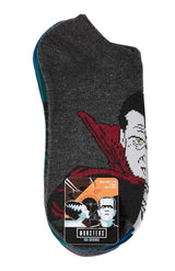 UNIVERSAL MONSTERS Ladies 5 Pair Of HALLOWEEN No Show Socks The Bride Of Frankenstein, Dracula