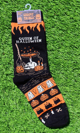 GROOVY THINGS Ladies QUEEN OF HALLOWEEN Socks - Novelty Socks And Slippers