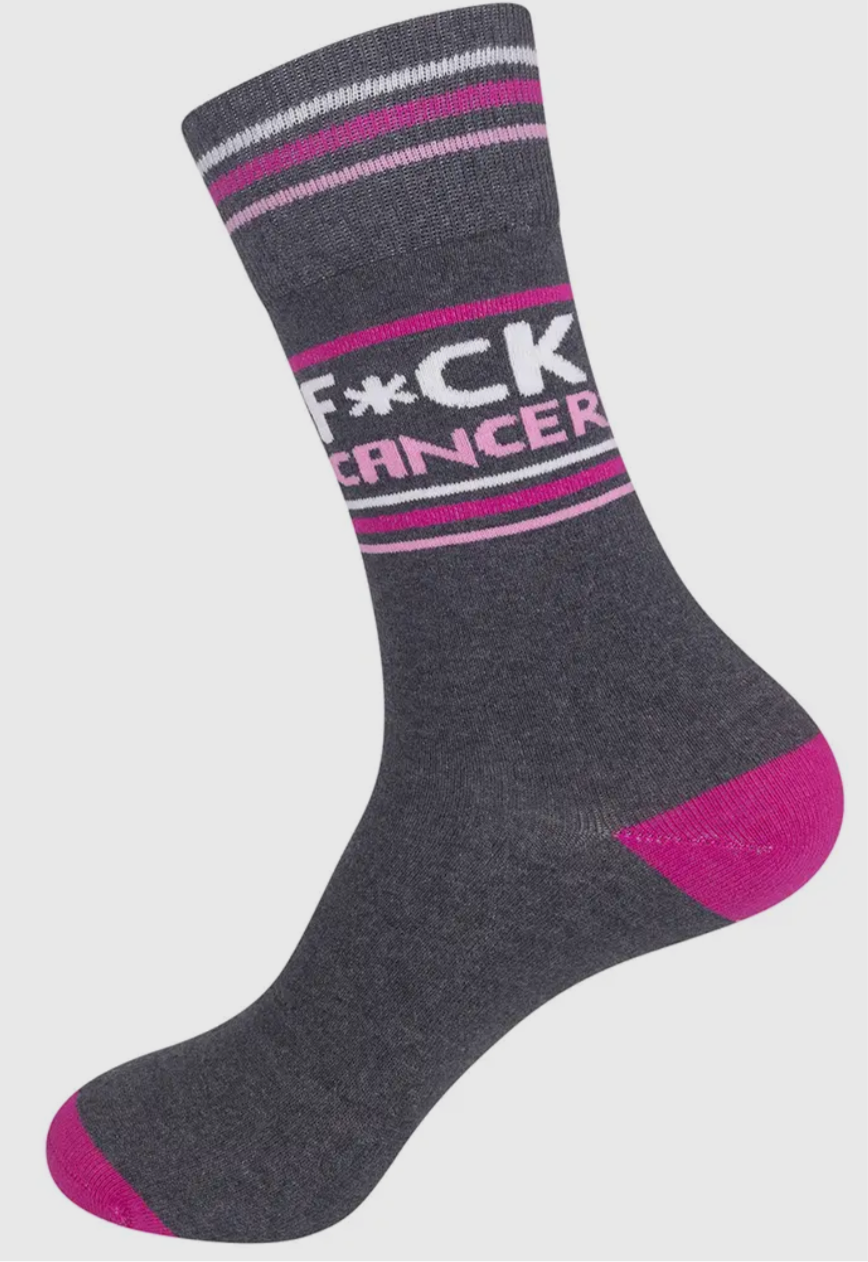FUNATIC Brand Unisex ‘F*CK CANCER’ Socks - Novelty Socks And Slippers