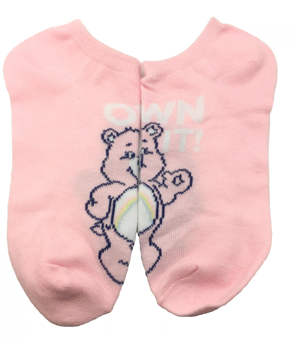 CARE BEARS Ladies 5 Pair Of No Show Socks ‘FOCUS ON THE GOOD’ - Novelty Socks And Slippers