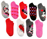 DISNEY Ladies 9 Pair Of VALENTINES DAY Low Show Socks MINNIE MOUSE - Novelty Socks And Slippers