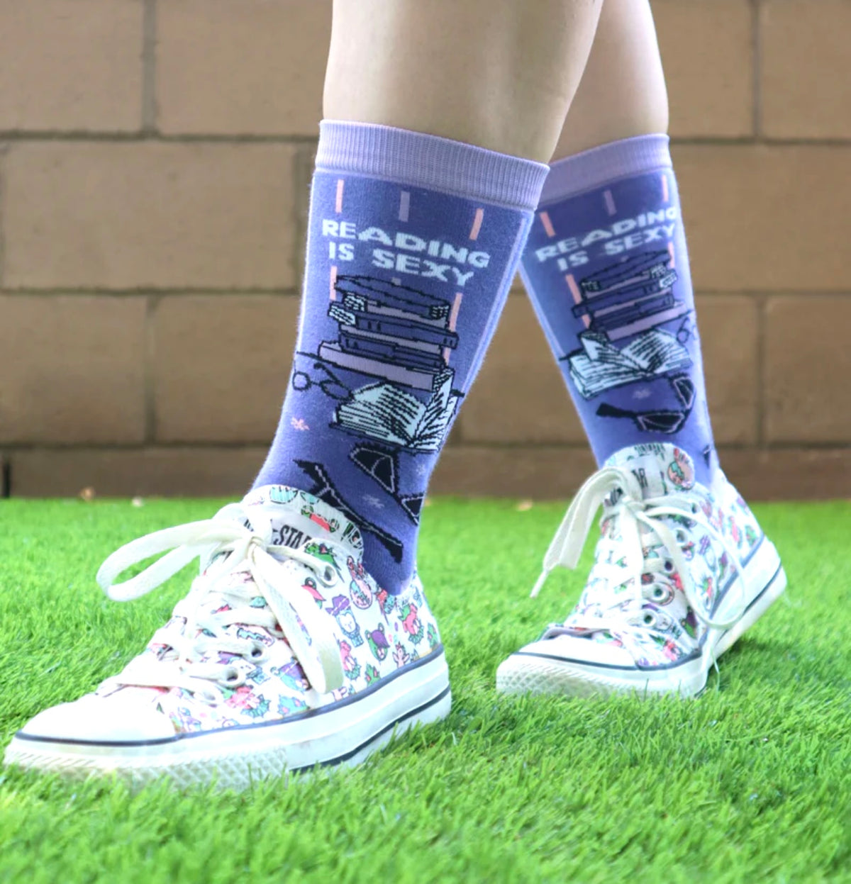 GROOVY THINGS Brand Ladies READING IS SEXY Socks - Novelty Socks And Slippers