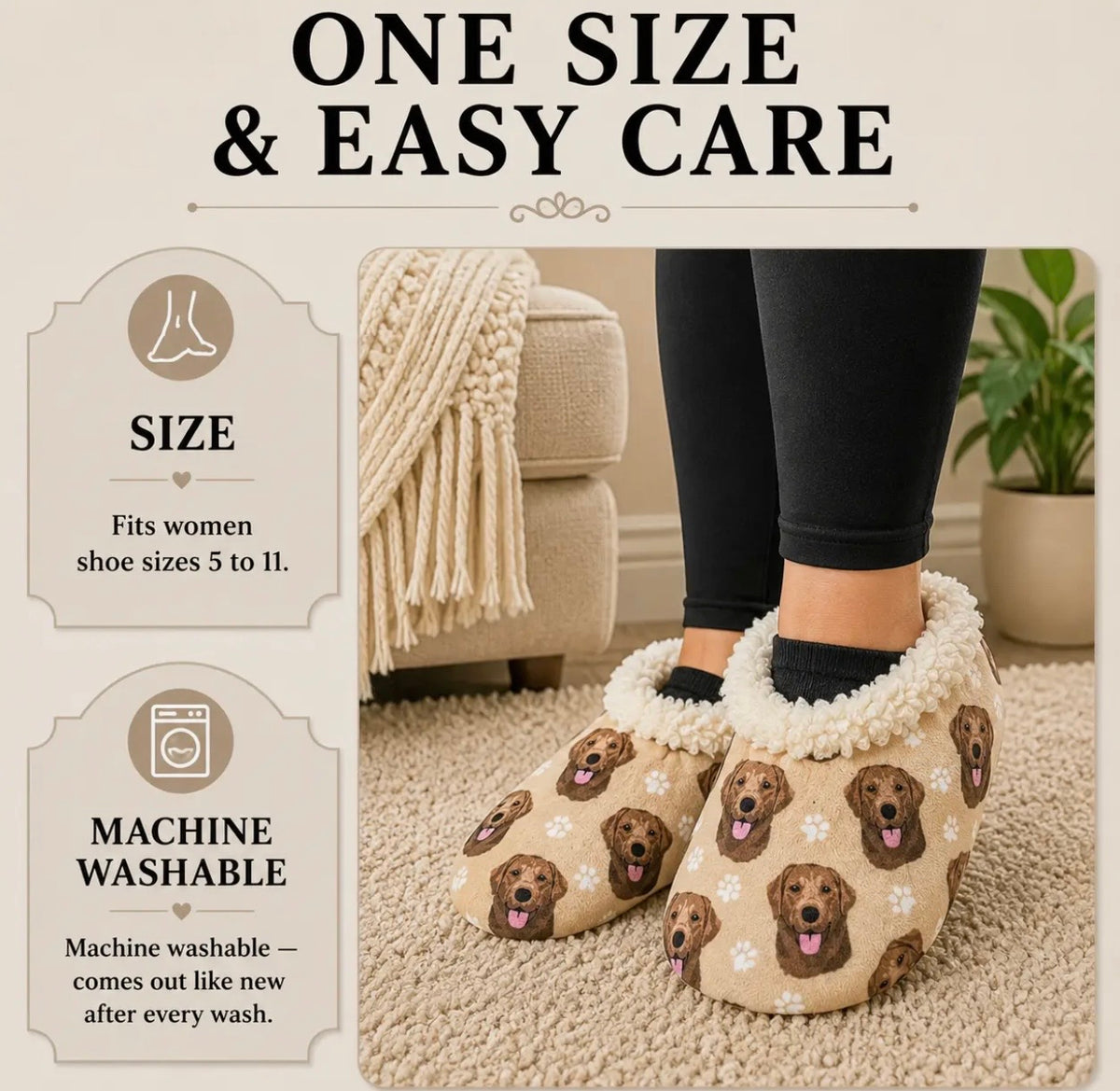 CHOCOLATE LABRADOR Dog Ladies Non-Slip Slippers COMFIES BRAND By E&S Pets