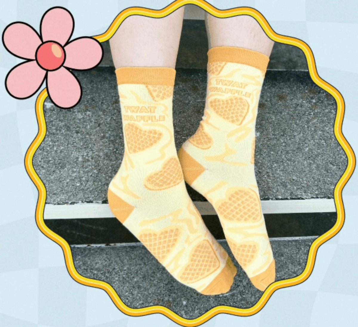 TWAT WAFFLE Ladies Socks GROOVY THINGS Brand - Novelty Socks And Slippers