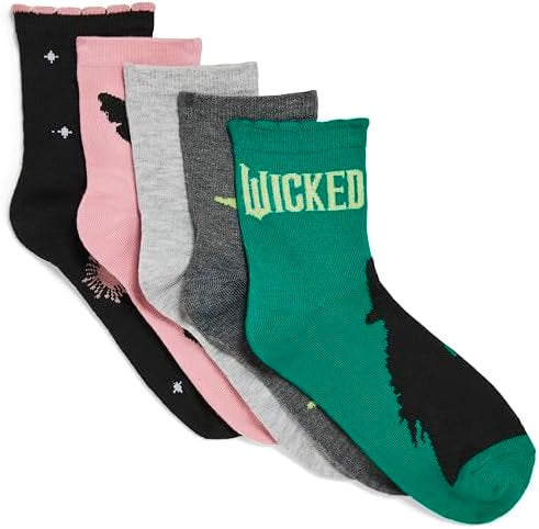 WICKED The Movie Ladies 5 Pair Of Socks - Novelty Socks And Slippers