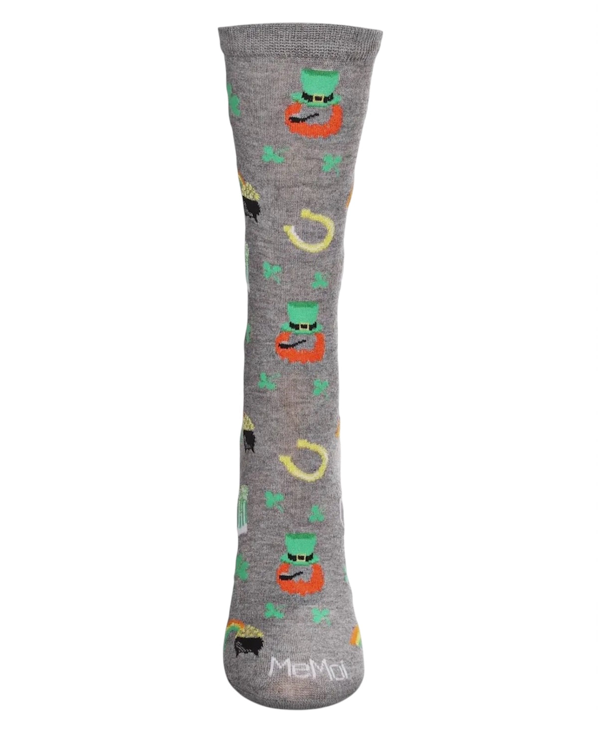 LUCK OF THE IRISH Ladies St. Patrick’s Day Socks MeMoi Brand POT O' GOLD, SHAMROCKS - Novelty Socks And Slippers