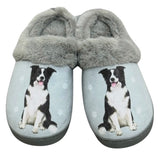 SNUGGS Memory Foam BORDER COLLIE Dog Non Slip Slippers By E&S Pets (Choose Size) - Novelty Socks And Slippers