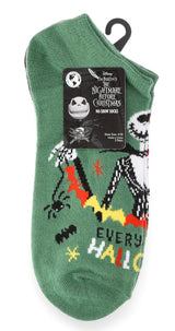 DISNEY THE NIGHTMARE BEFORE CHRISTMAS Ladies 3 Pair Of Halloween No Show Socks - Novelty Socks And Slippers