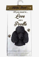 ALL YOU NEED IS LOVE & A DOG Kitchen Tea Towel By E&S Pets (Choose Breed)