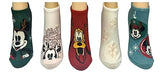 DISNEY Ladies CHRISTMAS 5 Pair Of No Show Socks Mickey, Pluto - Novelty Socks And Slippers
