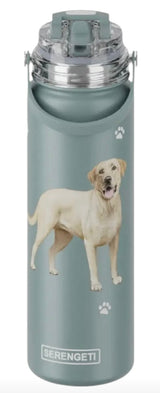 Dog & Cat Stainless Steel 24 Oz. Water Bottle By E&S Pets (Choose Breed) - Novelty Socks And Slippers