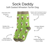 SOFT COATED WHEATEN TERRIER DOG Adult Unisex Socks By E&S Pets CHOOSE SOCK DADDY, LIFE IS BETTER