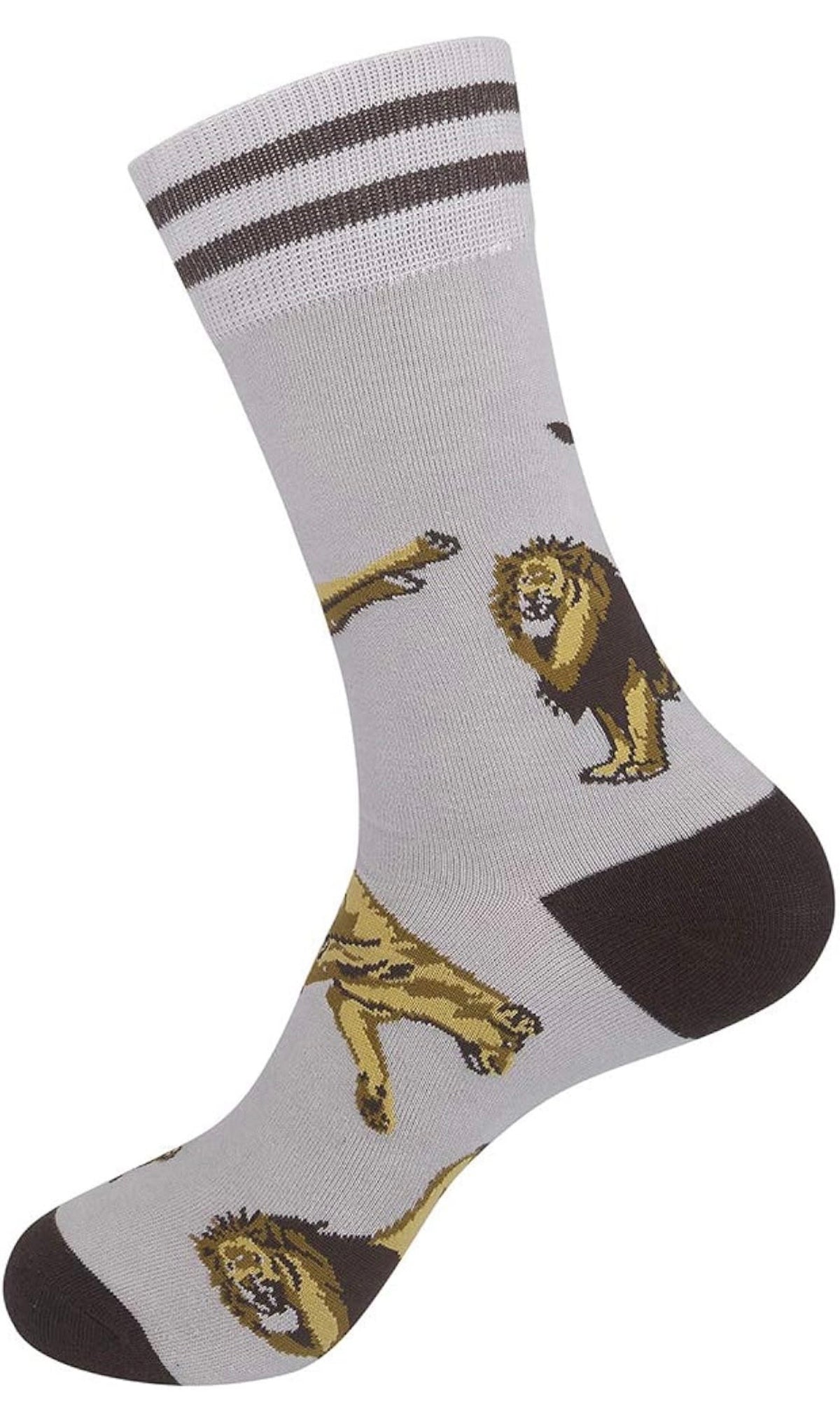 LION Adult Unisex Socks FUNATIC Brand LIONS All Over - Novelty Socks And Slippers