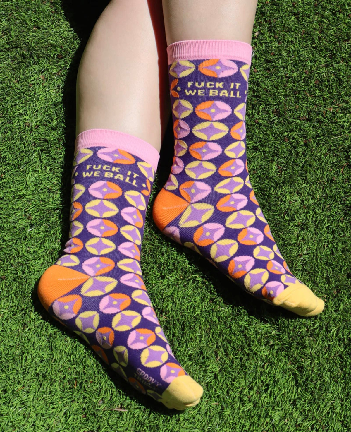 GROOVY THINGS Brand Ladies FUCK IT WE BALL Socks - Novelty Socks And Slippers