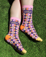 GROOVY THINGS Brand Ladies FUCK IT WE BALL Socks - Novelty Socks And Slippers