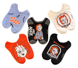 CHUCKY THE MOVIE Ladies 5 Pair Of No Show Socks ‘GOOD GUYS' 'FREE HUGS'