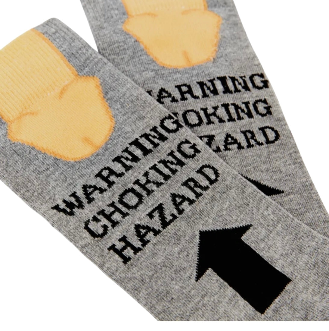 URBAN ECCENTRIC Brand Unisex BIG DICK Socks ‘WARNING CHOKING HAZARD’ - Novelty Socks And Slippers