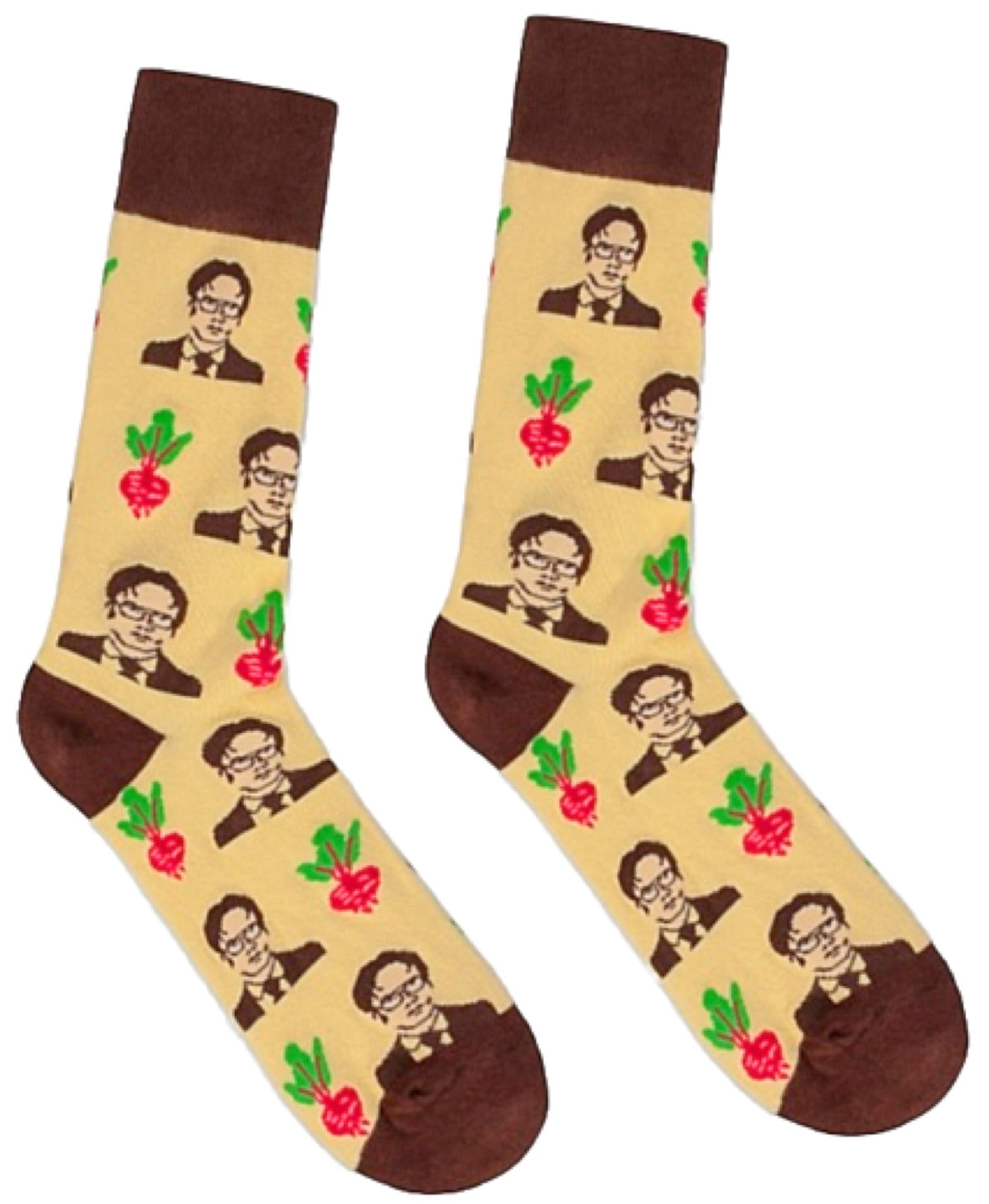 THE OFFICE TV SHOW DWIGHT SCHRUTE BEET FARM UNISEX SOCKS HEADLINE Brand - Novelty Socks for Less