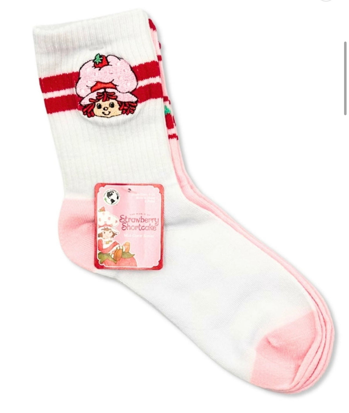 STRAWBERRY SHORTCAKE Ladies 2 Pair Of Socks STRAWBERRIES All Over