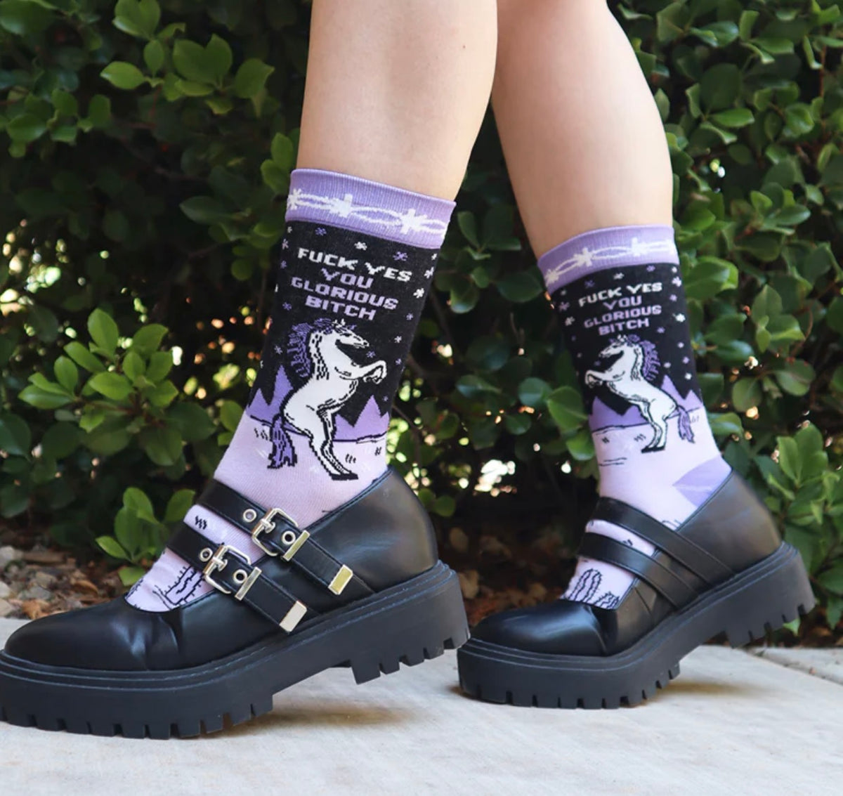 GROOVY THINGS Brand Ladies FUCK YES YOU GLORIOUS BITCH Socks - Novelty Socks And Slippers