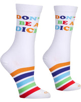 COOL SOCKS Brand Unisex DON’T BE A DICK Socks Size Medium - Novelty Socks And Slippers