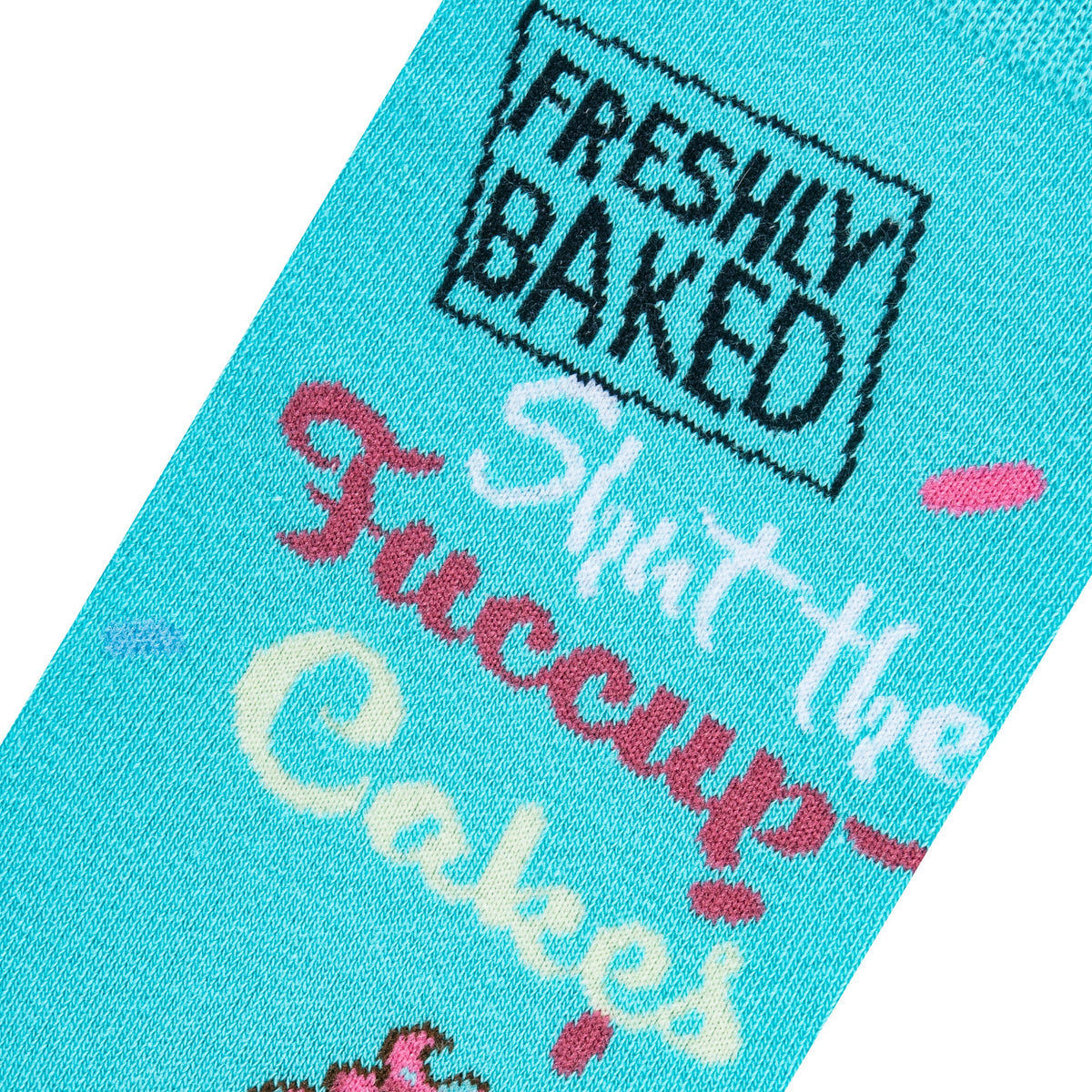 FRESHLY BAKED SHUT THE FUCCUP-CAKES LADIES SOCKS COOL SOCKS BRAND