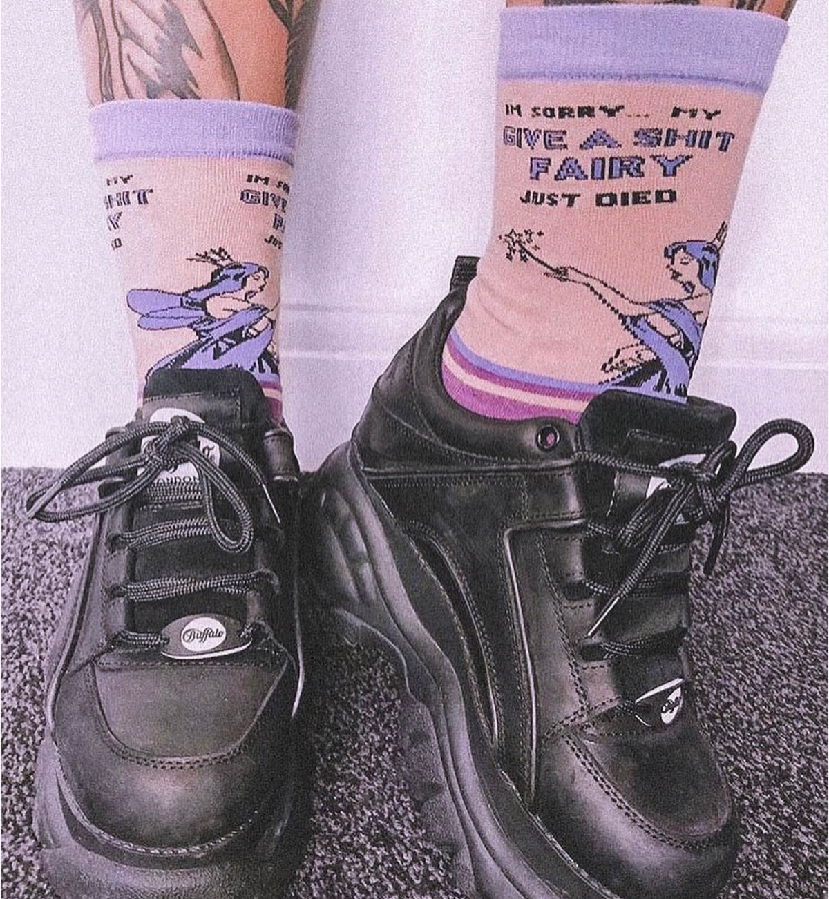 GROOVY THINGS Co. BRAND LADIES ‘I’M SORRY MY GIVE A SHIT FAIRY JUST DIED’ SOCKS - Novelty Socks And Slippers