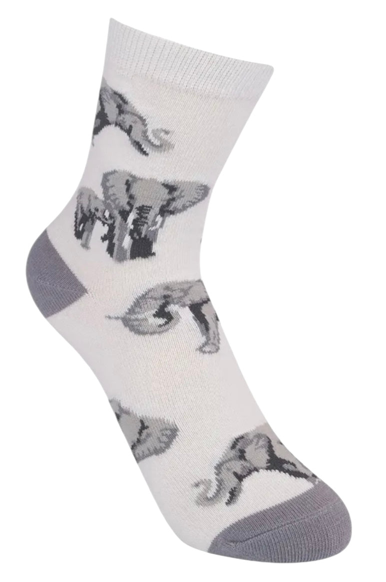 FUNATIC Brand Unisex Kids ELEPHANT Socks Elephants All Over Kids Age 7-10 - Novelty Socks And Slippers