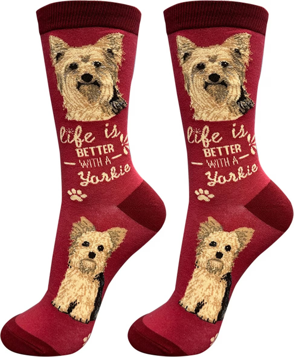 YORKIE Dog Adult Unisex Socks By E&S Pets Choose Style