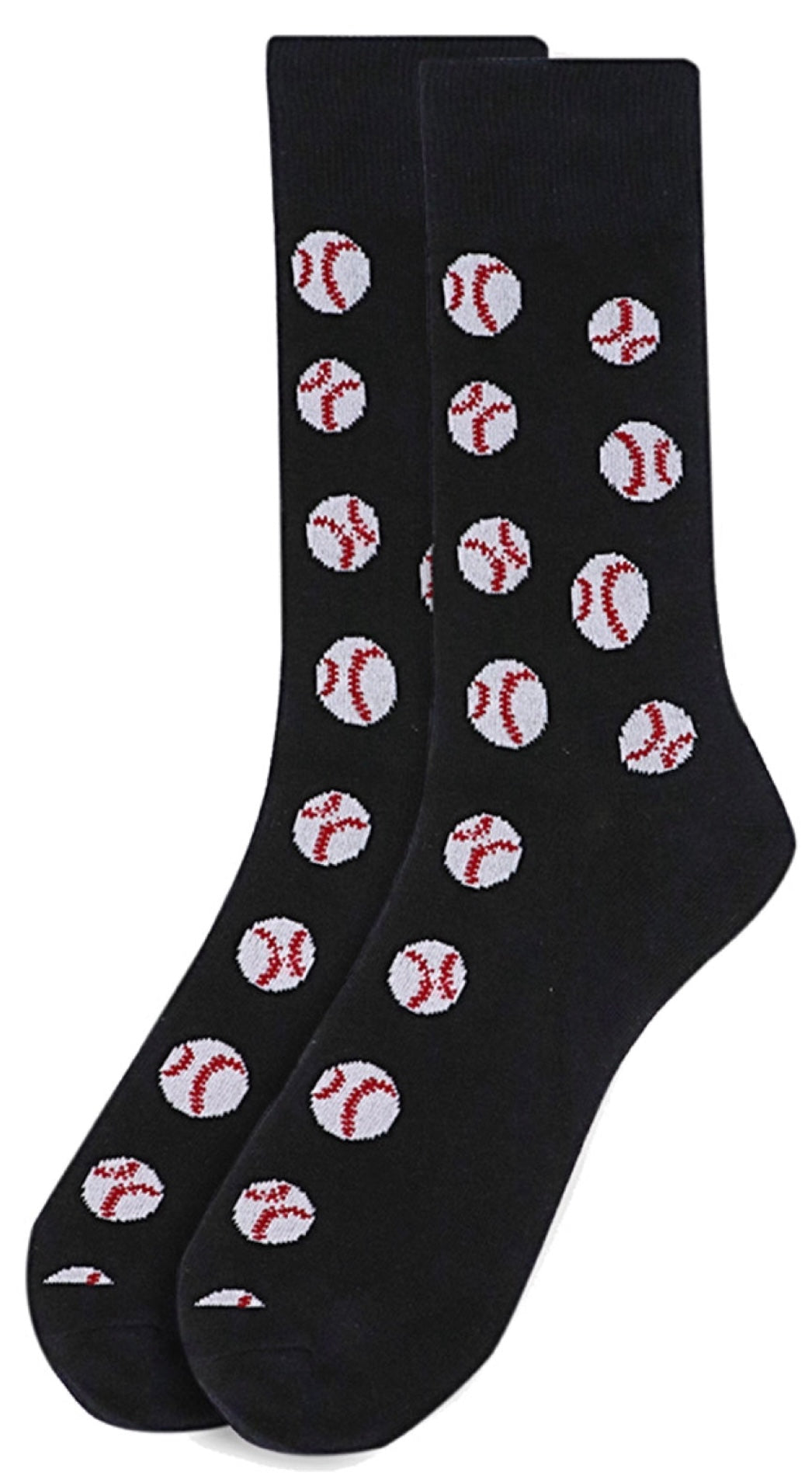 PARQUET BRAND Men's BASEBALL Socks BASEBALLS ALL OVER (CHOOSE COLOR) - Novelty Socks And Slippers