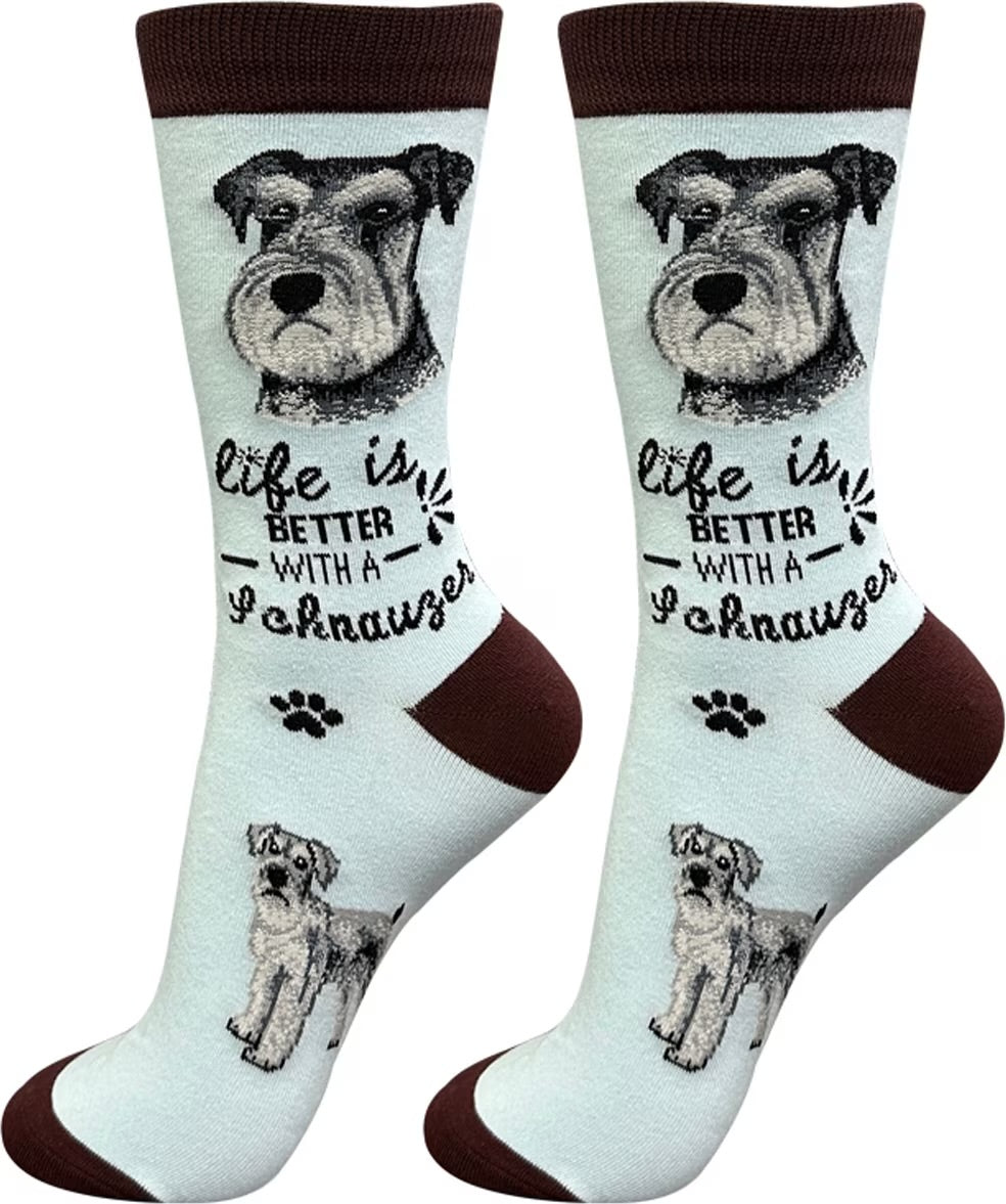 SCHNAUZER Dog Adult Unisex Socks By E&S Pets Choose Style