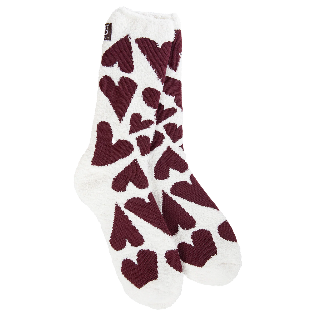 PLUM HEARTS Ladies Valentines Day Soft Cozy Socks WORLD’S SOFTEST SOCKS Brand - Novelty Socks And Slippers