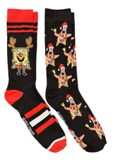 SPONGEBOB SQUAREPANTS Men’s 2 Pair Of Christmas Socks