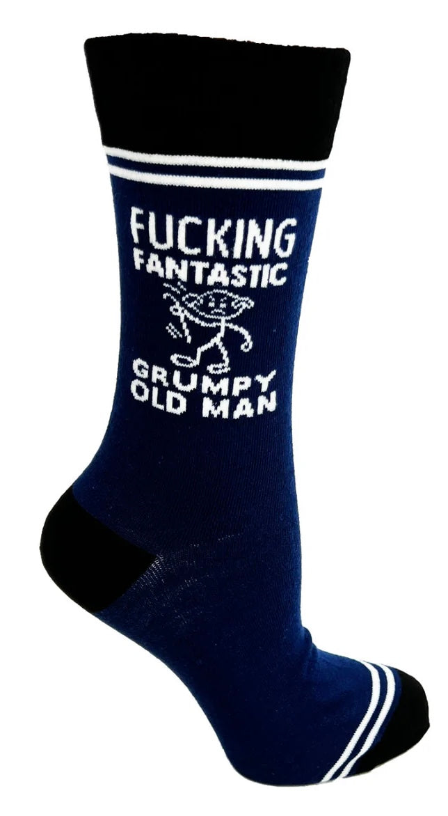 HEY NOW Brand By Fabdaz Unisex FUCKING FANTASTIC GRUMPY OLD MAN Socks - Novelty Socks And Slippers