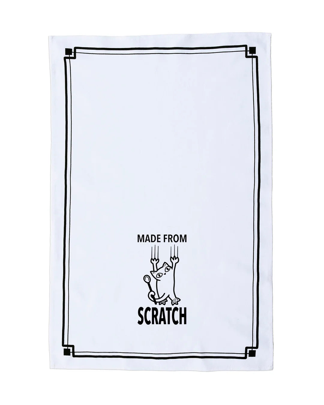 HEY NOW Brand By Fabdaz Cat Kitchen Tea Towel MADE FROM SCRATCH - Novelty Socks And Slippers