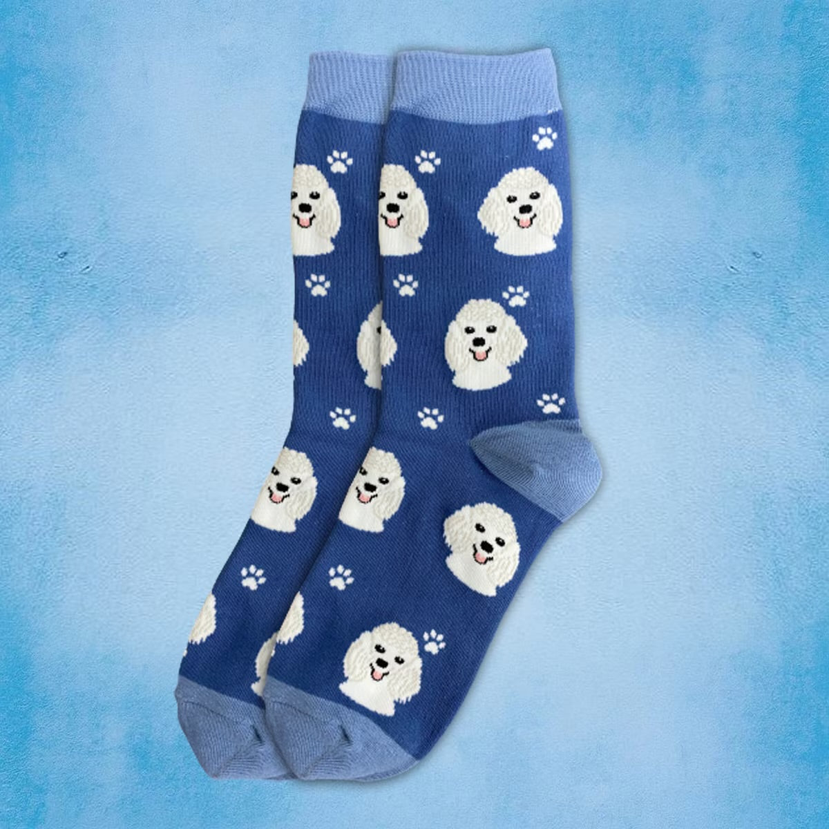 WHITE POODLE Dog Adult Unisex Socks By E&S Pets Choose Style