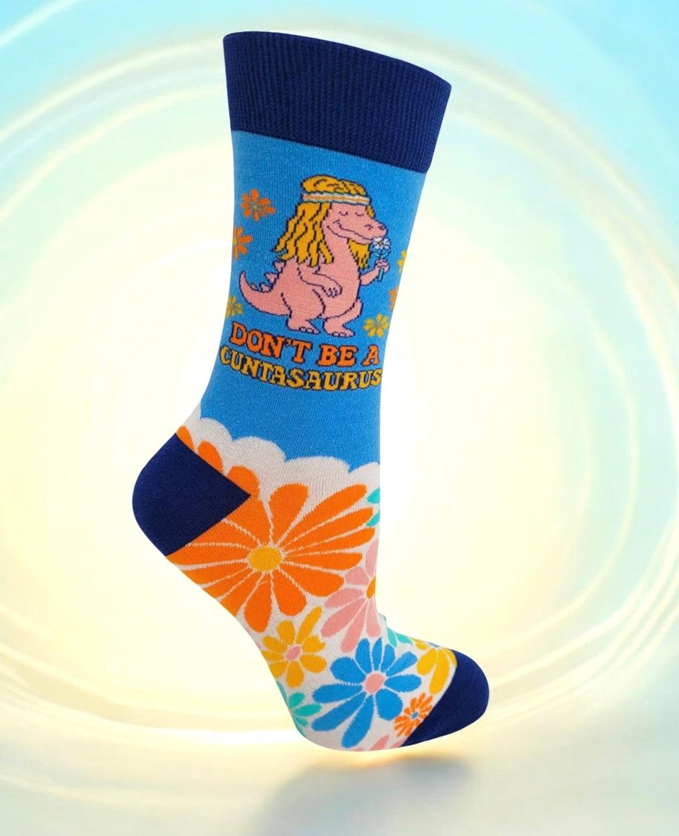 DON’T BE A CUNTASAURUS Ladies Socks FABDAZ Brand
