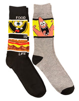 SPONGEBOB SQUAREPANTS Men’s 2 Pair Of Socks ‘FOOD IS LIFE’