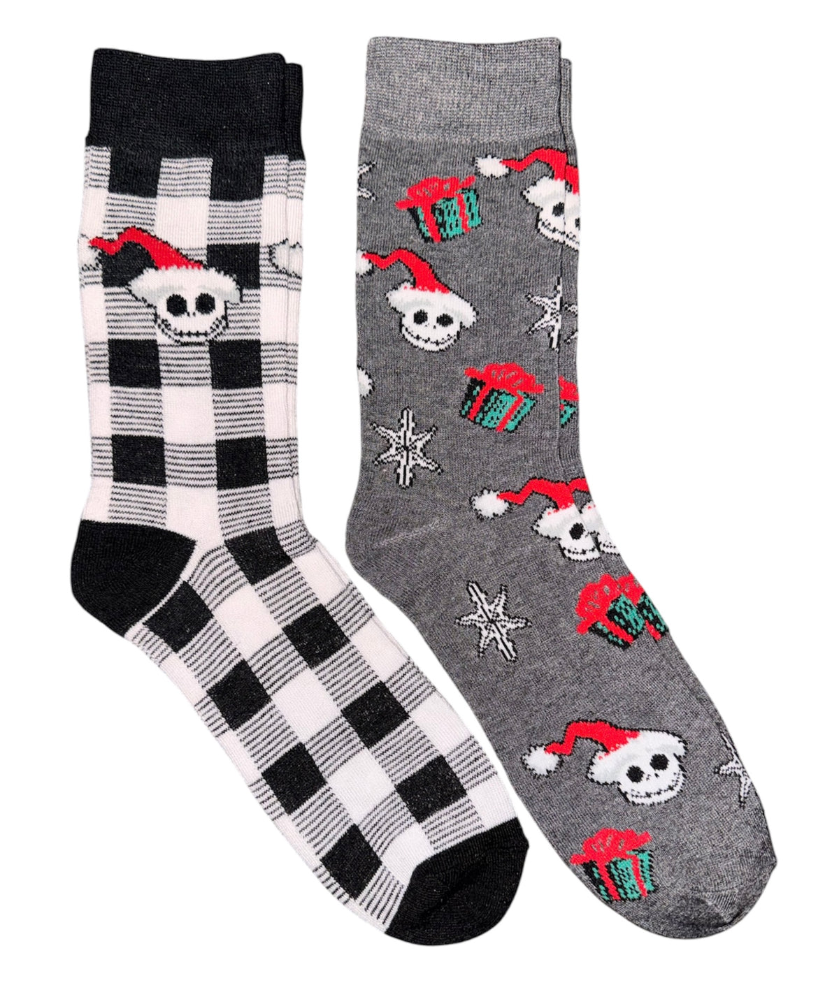 DISNEY THE NIGHTMARE BEFORE CHRISTMAS Men’s 2 Pair Of SANTA JACK Socks (Choose Style)