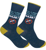 WITH A BODY LIKE THIS WHO NEEDS HAIR Adult Unisex Socks FUNATIC Brand - Novelty Socks And Slippers