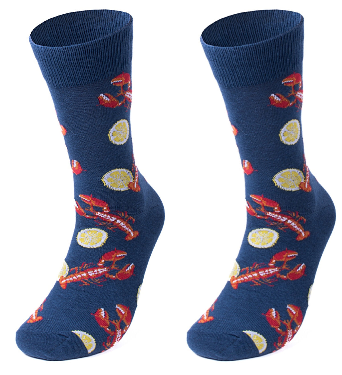 PARQUET Brand Men’s LOBSTER & LEMONS SOCKS - Novelty Socks for Less