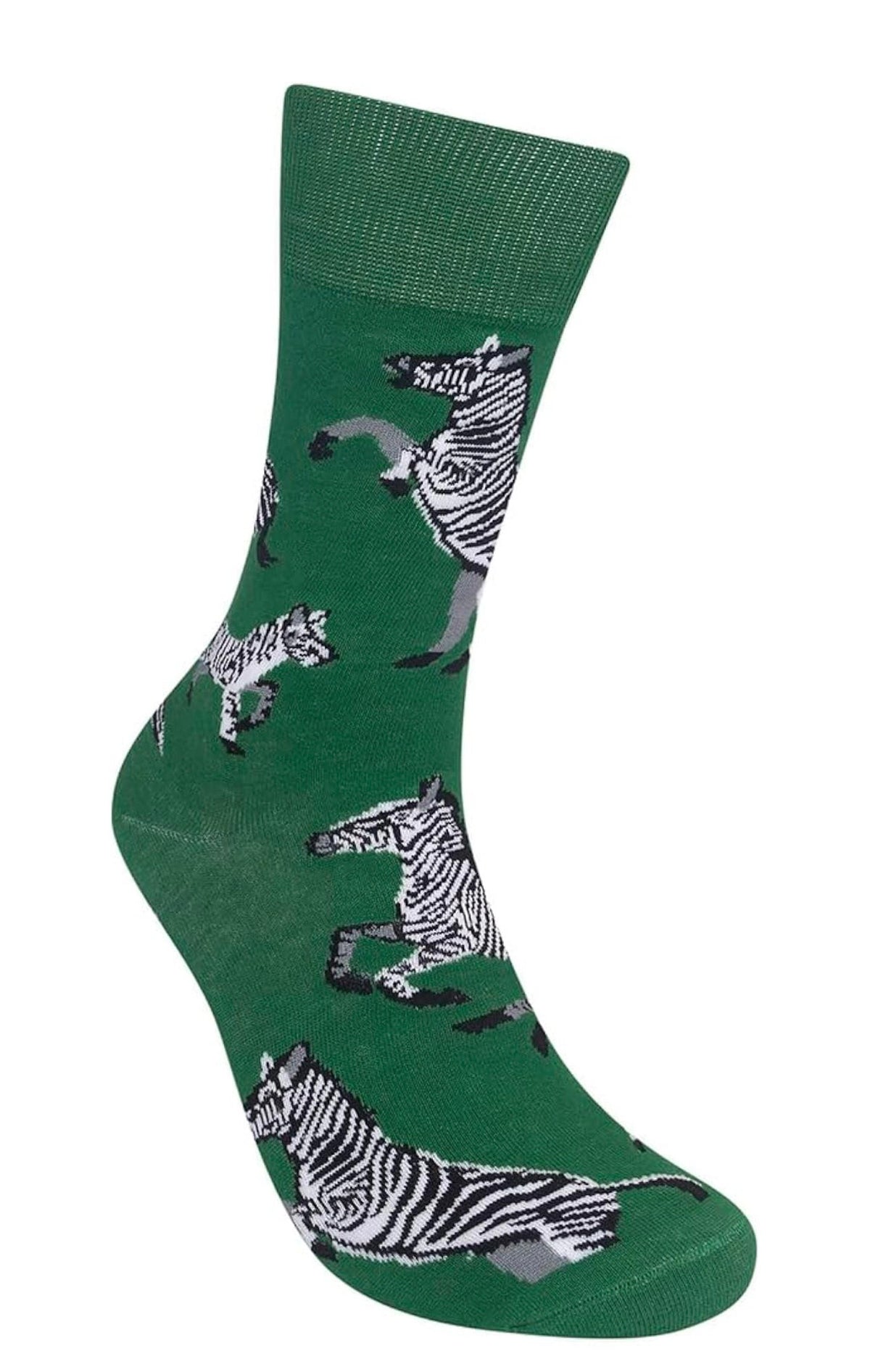 ZEBRA Adult Unisex Socks FUNATIC Brand Zebras All Over - Novelty Socks And Slippers