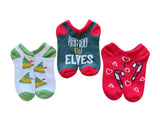 ELF The Movie Ladies 3 Pair Of CHRISTMAS Cushion No Show Socks - Novelty Socks And Slippers