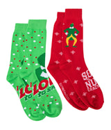 ELF The Movie Men’s 2 Pair Of Christmas Socks ‘Son Of A Nutcracker’ - Novelty Socks And Slippers
